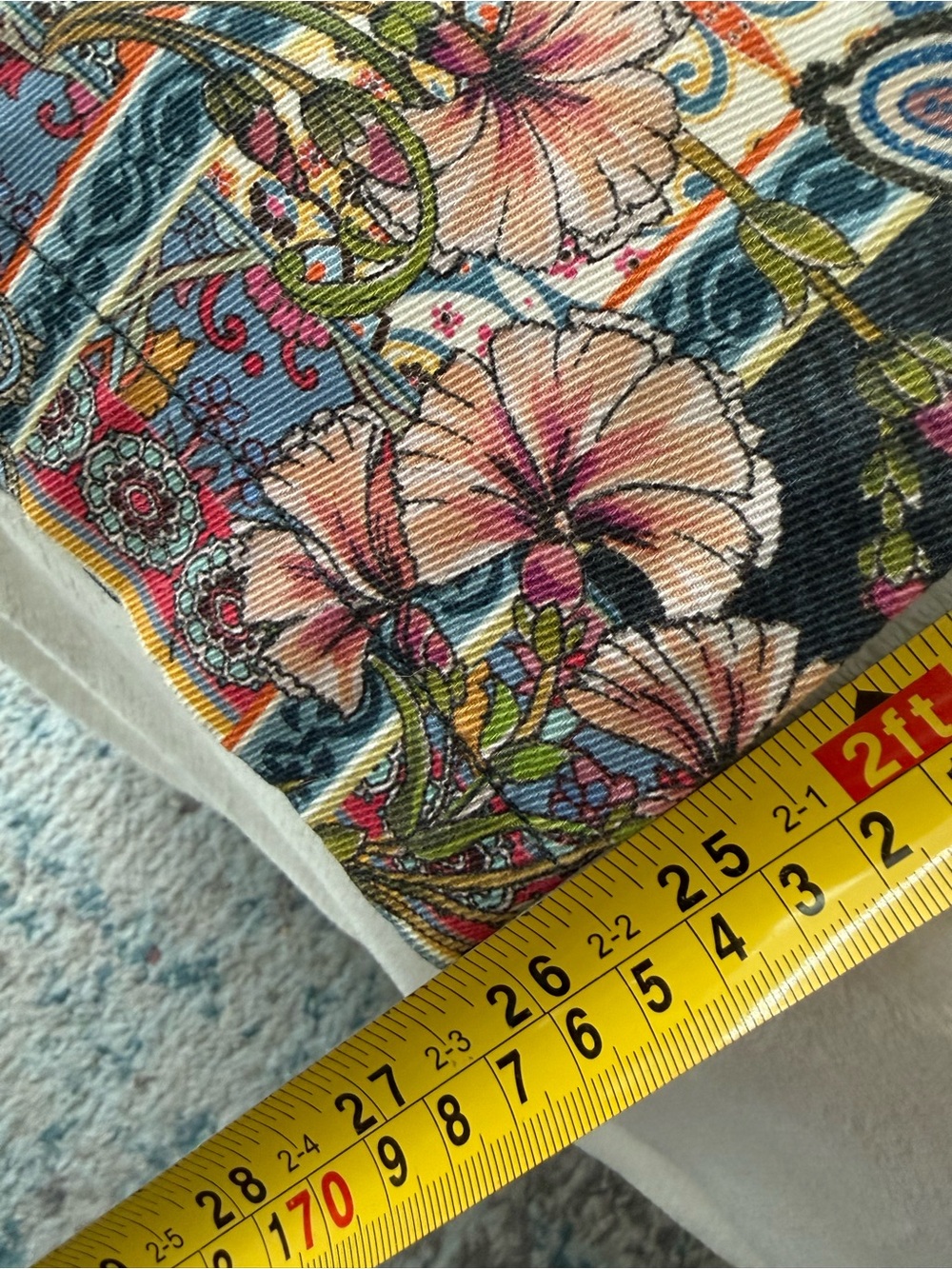 Johnny Was floral and paisley print straight-leg pants Size 6 D96 - Picture 6 of 8